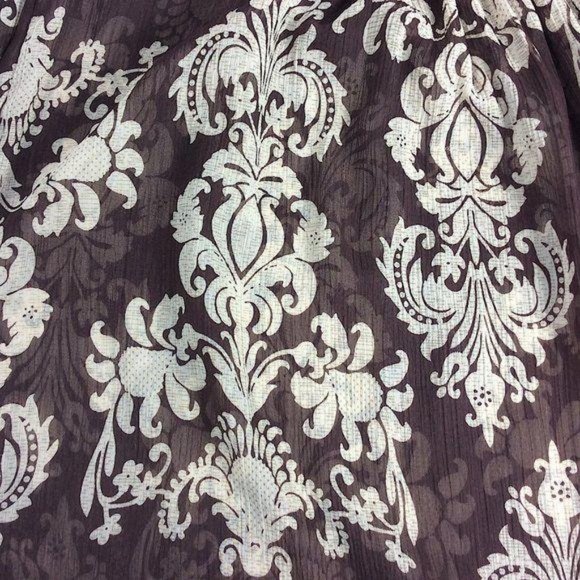 4/$25 Coco And Chase Tunic Blouse Peasant Floral V Neck Sheer Womens Sz M - Picture 11 of 14